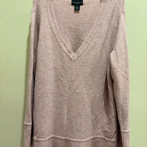 Cynthia Rowley Pink V-neck long sleeve pullover sweater, 2X - Picture 6 of 7